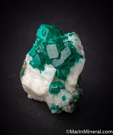Dioptase on Calcite from Tsumeb, Namibia [db_pics/pics/AR57b.jpg]