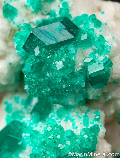 Dioptase on Calcite from Tsumeb, Namibia [db_pics/pics/CT216d.jpg]