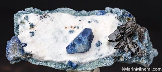 Benitoite with Neptunite from Gem Mine, San Benito Co., California, USA [db_pics/pics/CT252a.jpg]