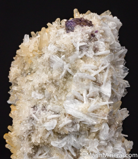 Calcite, Barite on Fluorite from Minerva Mine, Cave-in-Rock, Hardin Co., Illinois, USA [db_pics/pics/CT604f.jpg]