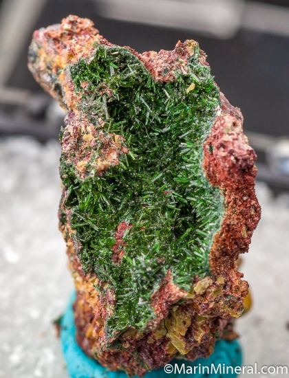 Libethenite from Los Azules mine, Quebrada San Miguel, CopiapÃ³ Province, Atacama, Chile [db_pics/pics/CT821a.jpg]