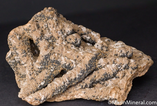 Argentiferous Galena on Siderite stalactites from White Raven Mine, Boulder Co., Colorado, USA [db_pics/pics/D414a.jpg]