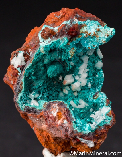 Rosasite, Aurichalcite, Calcite from Mina Oujela, Mapimi, Durango, Mexico [db_pics/pics/D529c.jpg]