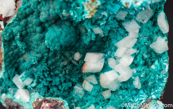 Rosasite, Aurichalcite, Calcite from Mina Oujela, Mapimi, Durango, Mexico [db_pics/pics/D529d.jpg]