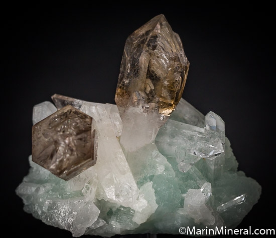 Quartz on Prehnite from Goboboseb Mountains, Brandberg Region, Namibia [db_pics/pics/J417a.jpg]