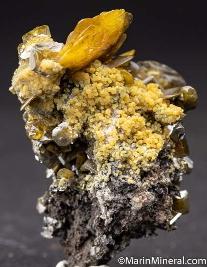 Wulfenite with Mimetite from Glove mine Mine, Santa Cruz Co., Arizona, USA [db_pics/pics/K697a.jpg]
