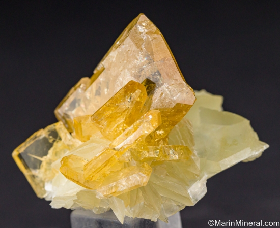 Barite on Calcite from Rustbucket Cavern, 1375 Level, Meikle Mine, Elko Co., Nevada, USA [db_pics/pics/LL112b.jpg]
