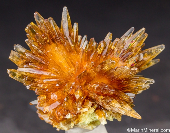 Celestite on Sulfur from MachÃ³w mine, Tarnobrzeg City County, Subcarpathian Voivodeship, Poland [db_pics/pics/LL162a.jpg]