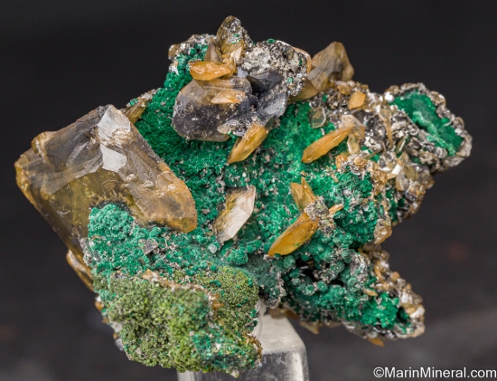 Wulfenite with Malachite from Tsumeb, Namibia [db_pics/pics/LL166b.jpg]