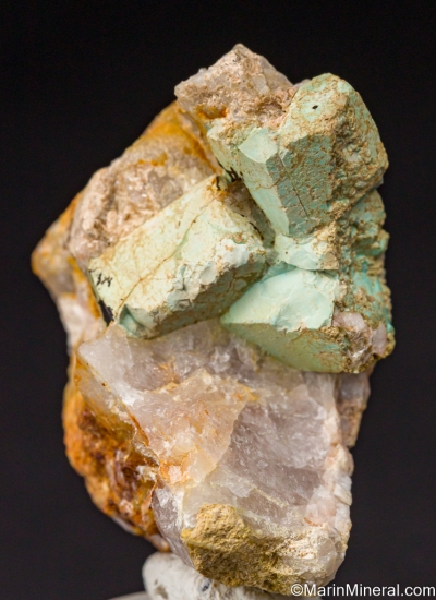 Turquoise after Beryl or Apatite from Apache Canyon Mines, Turquoise Mtns., San Bernadino Co., California [db_pics/pics/LL182a.jpg]