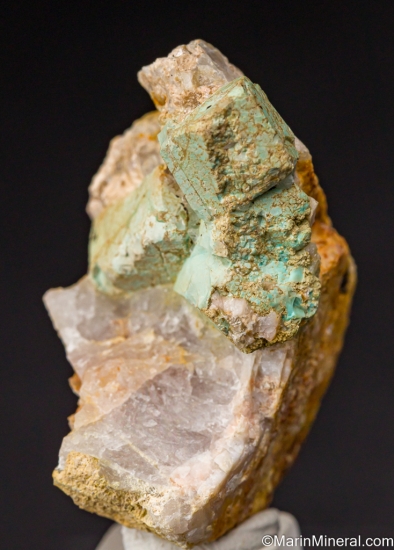 Turquoise after Beryl or Apatite from Apache Canyon Mines, Turquoise Mtns., San Bernadino Co., California [db_pics/pics/LL182b.jpg]