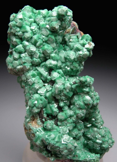 Zincolivenite (Cuprian Adamite) on Quartz from Tsumeb, Namibia [db_pics/pics/LL25c.jpg]