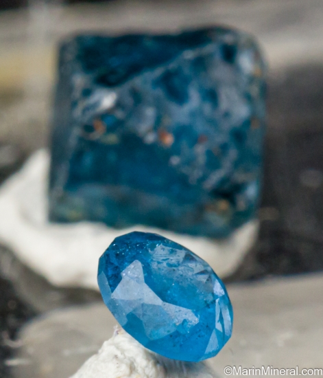 Gahnite rough and cut set from Kagoro, Kaduna State, Nigeria [db_pics/pics/LL889b.jpg]