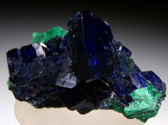 Azurite with Malachite from Milpillas Mine, Cuitaca, Sonora, Mexico [db_pics/pics/LL973c.jpg]