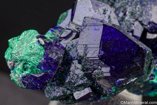Azurite with Malachite from Milpillas Mine, Cuitaca, Sonora, Mexico [db_pics/pics/LL973d.jpg]