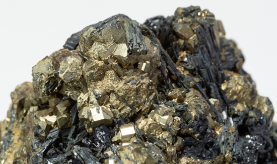 Stibnite with Pyrite from Julcani, Huancavelica Dept., Peru [db_pics/pics/LV345c.jpg]