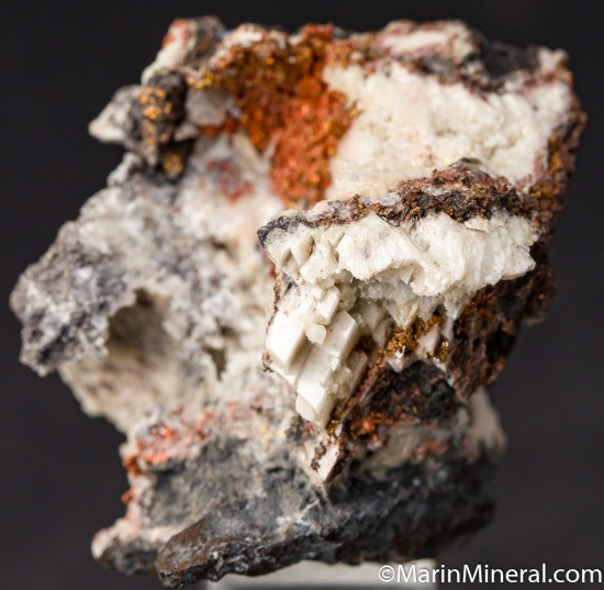 Copper with Calcite, Cerussite from Tsumeb, Namibia [db_pics/pics/M388b.jpg]