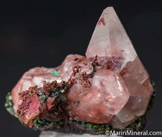 Copper in Calcite with Epidote from Keweenaw Peninsula, Michigan, USA [db_pics/pics/M412a.jpg]