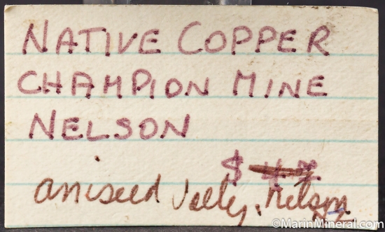 Copper from Champion Mine, Aniseed Valley, Nelson, New Zealand [db_pics/pics/M445e.jpg]