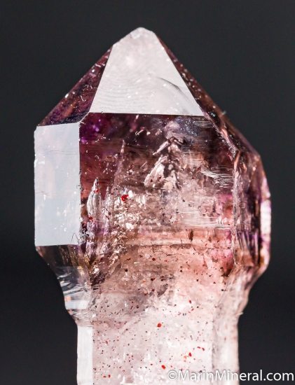 Quartz scepter (with bubble) from Southern Zambia Province, Zambia [db_pics/pics/M602e.jpg]