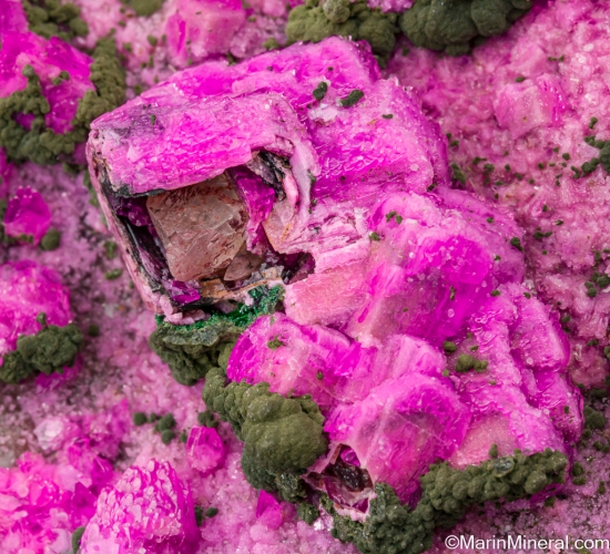 Kolwezite on Cobaltian Calcite from Kolwezi Mining District, Lualaba, DR Congo [db_pics/pics/ST198d.jpg]