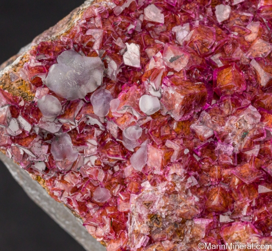 Kolwezite pseudomorphs, Malachite on Cobaltian Calcite from Kolwezi Mining District, Lualaba, DR Congo [db_pics/pics/ST201h.jpg]