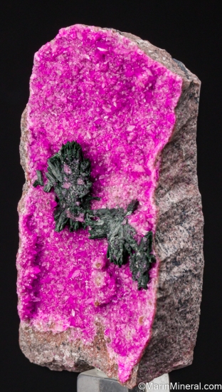 Malachite on Cobaltian Calcite from Kolwezi Mining District, Lualaba, DR Congo [db_pics/pics/ST379b.jpg]