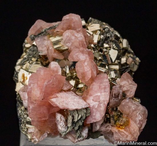 Rhodochrosite on Pyrite from Eagle Mine, Gilman, Colorado, USA [db_pics/pics/ST592a.jpg]