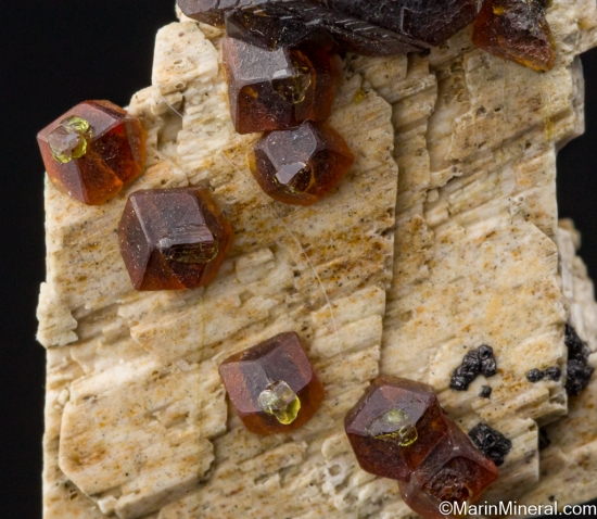 Andradite on Orthoclase from Imilchil, Morocco [db_pics/pics/ST676e.jpg]