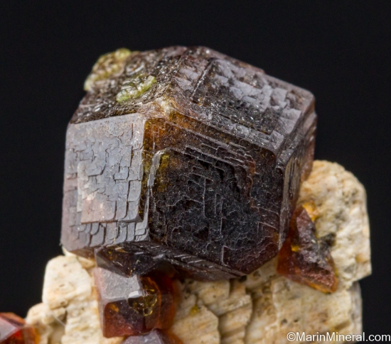 Andradite on Orthoclase from Imilchil, Morocco [db_pics/pics/ST676f.jpg]