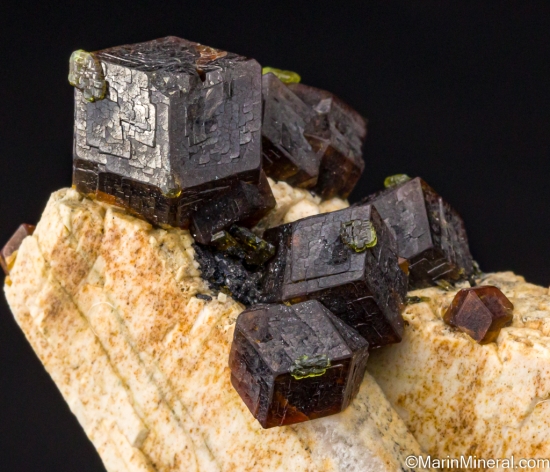 Andradite on Orthoclase from Imilchil, Morocco [db_pics/pics/ST683c.jpg]