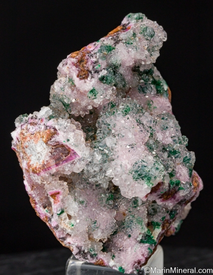 Quartz over Cobaltian Calcite, Malachite from Tenke Fungurume, Lualaba, DR Congo [db_pics/pics/SV426c.jpg]