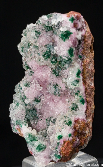 Quartz over Cobaltian Calcite, Malachite from Tenke Fungurume, Lualaba, DR Congo [db_pics/pics/SV434b.jpg]