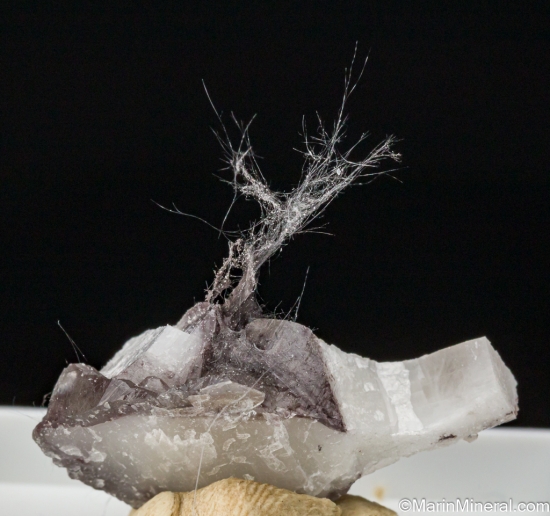 Boulangerite on Calcite from Tara Mine, Navan, Co. Meath, Ireland [db_pics/pics/SV538b.jpg]