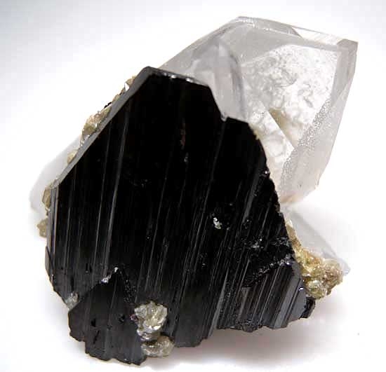 Ferberite on Quartz from Yaogangxian Mine, Hunan, China [db_pics/pics/a139a.jpg]