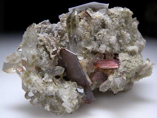 Brookite with Quartz from Kharan, Balochistan, Pakistan [db_pics/pics/a430a.jpg]