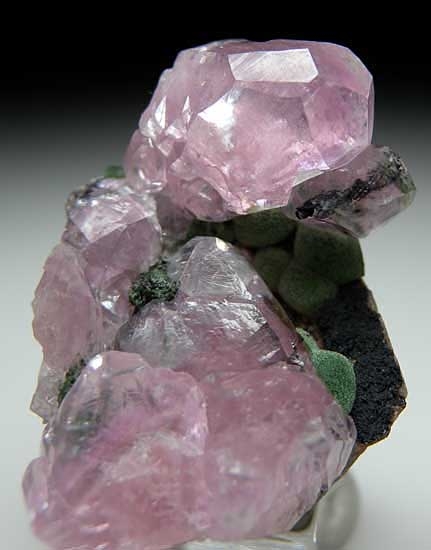 Cobaltian Calcite with Malachite from Mashamba Mine, Shaba Prov., Congo [db_pics/pics/af399a.jpg]