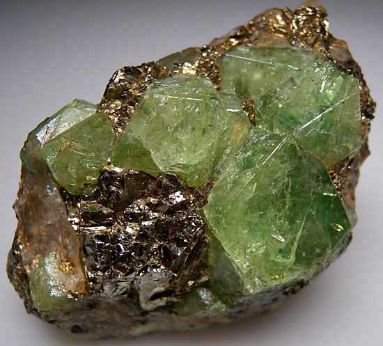 Tsavorite on Pyrite from Merelani Hills, Lelatema Mtns., Arusha Region, Tanzania [db_pics/pics/af402a.jpg]