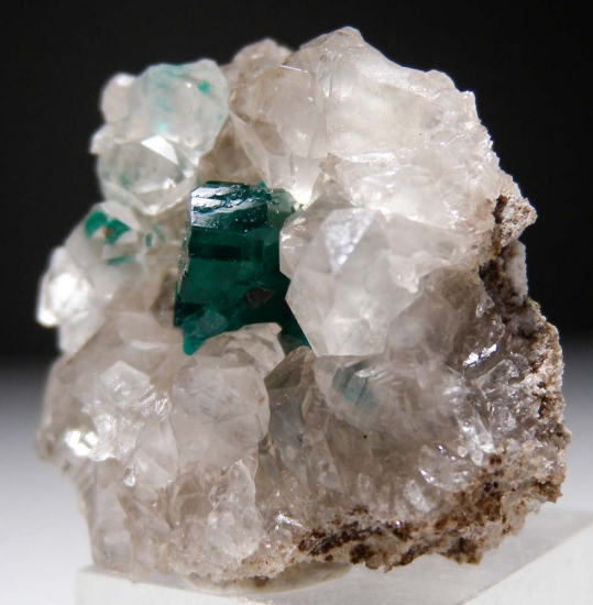Dioptase with Quartz from Sanda Mine, Pool Department, Republic of the Congo [db_pics/pics/au916c.jpg]