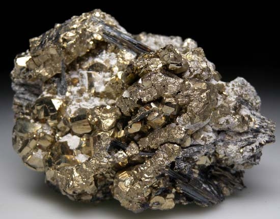 Jamesonite on Pyrite from Zacatecas, Mexico [db_pics/pics/b737a.jpg]