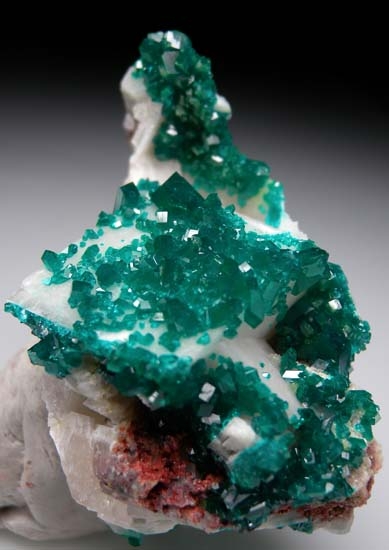 Dioptase on Calcite from Tsumeb, Namibia [db_pics/pics/b896a.jpg]