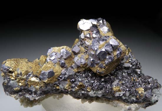 Galena on Chalcopyrite with Sphalerite from 9th of September Mine, Madan, Bulgaria [db_pics/pics/c265a.jpg]