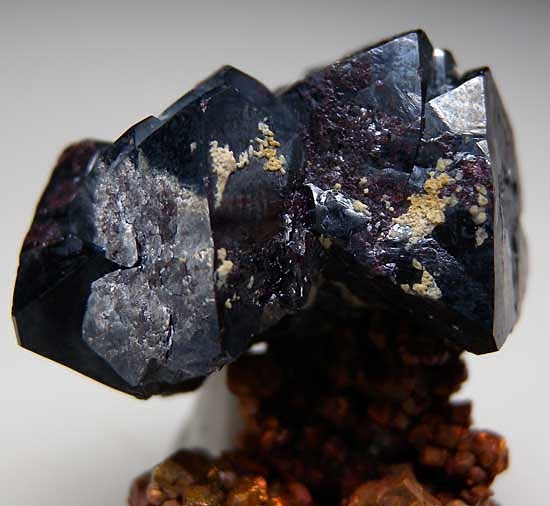 Cuprite on Copper with Silver from Poteryaevskoe Mine, Rubtsovskoe deposit, Siberia, Russia [db_pics/pics/e224c.jpg]