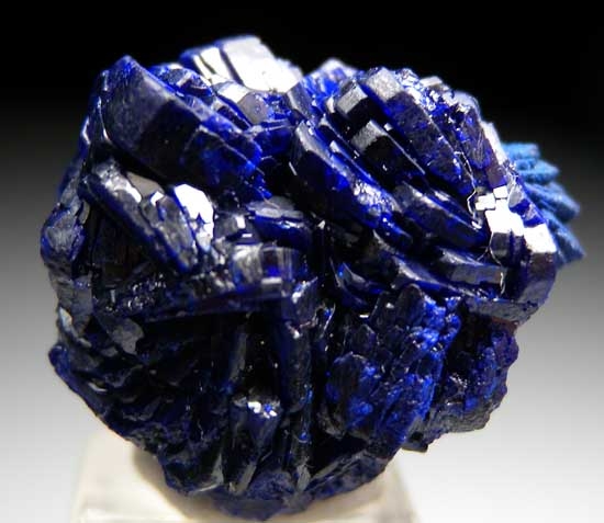 Azurite with Malachite after Cuprite from Blue Mine, Chessy, Rhone-Alpes, France [db_pics/pics/e636a.jpg]