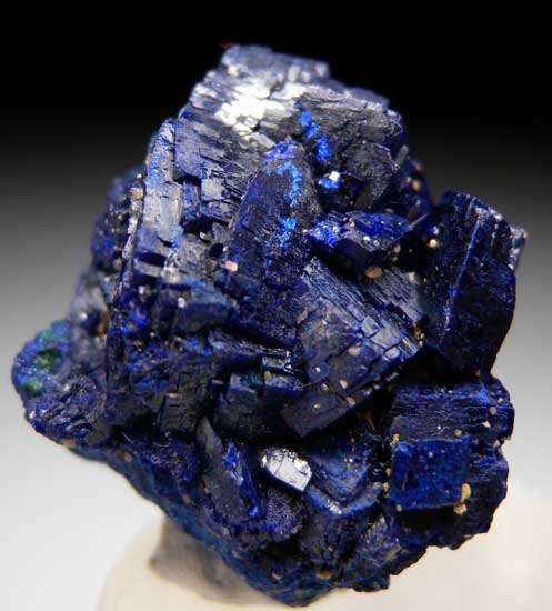 Azurite with Malachite after Cuprite from Blue Mine, Chessy, Rhone-Alpes, France [db_pics/pics/e673a.jpg]