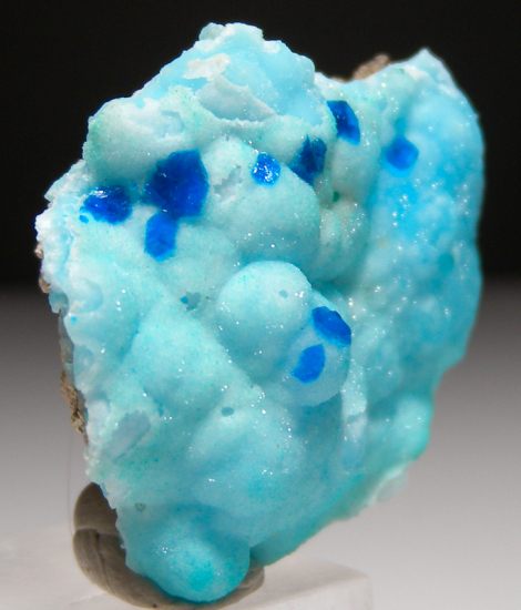 Veszelyite on Hemimorphite from Palabanda quarries, Mfouati, Bouenza Department, Republic of the Congo [db_pics/pics/fm199b.jpg]