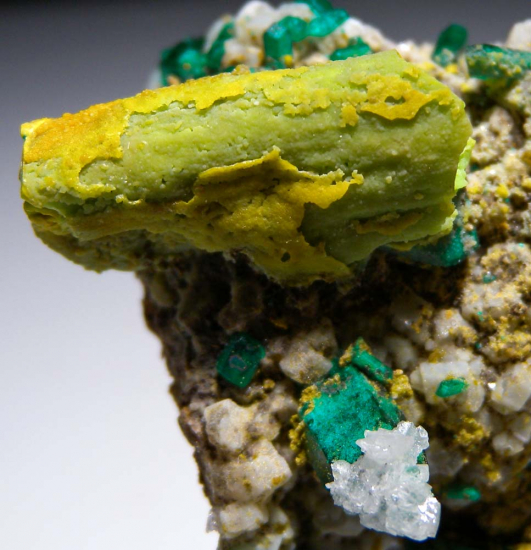 Willemite and Dioptase from Gotala, near Mindouli, Pool Dept., Rep. of Congo [db_pics/pics/fm509f.jpg]