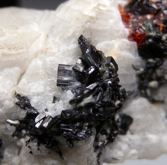Spessartine on Feldspar from Skardu, Gilgit-Baltistan, Pakistan [db_pics/pics/lp443d.jpg]