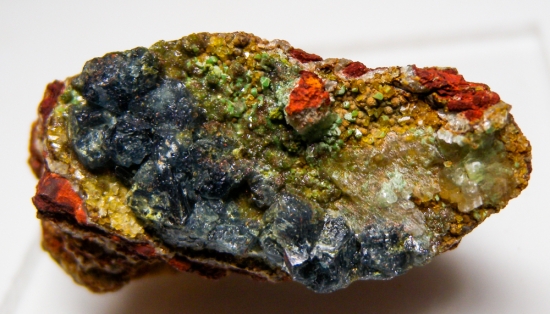 Scorodite, Cuprian Adamite, Selenite from Mina Oujela, Mapimi, Durango, Mexico [db_pics/pics/lp913a.jpg]