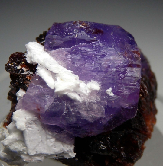 Coquimbite on Romerite from South Olga Tunnel, Monte Arsiccio Mine, Stazzema, Lucca Province, Tuscany, Italy [db_pics/pics/mk271d.jpg]